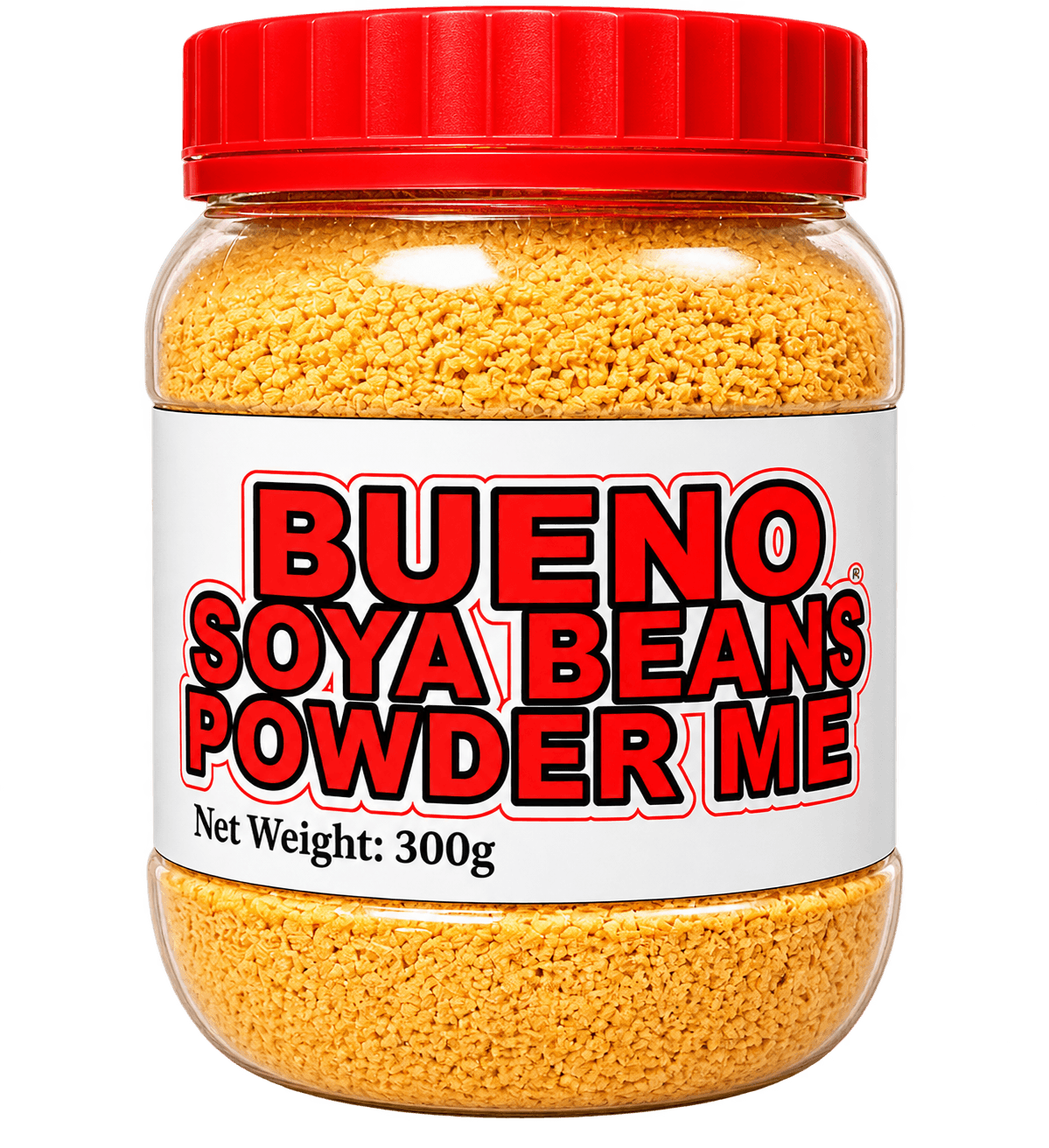 Bueno Soya Beans Powder 300 g jar with red lid