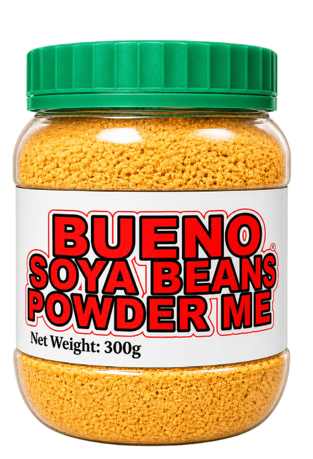 Bueno Soya Beans Powder 300 g jar with a green lid