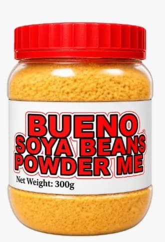 Bueno Soyabeans Powder preparation or serving showcase